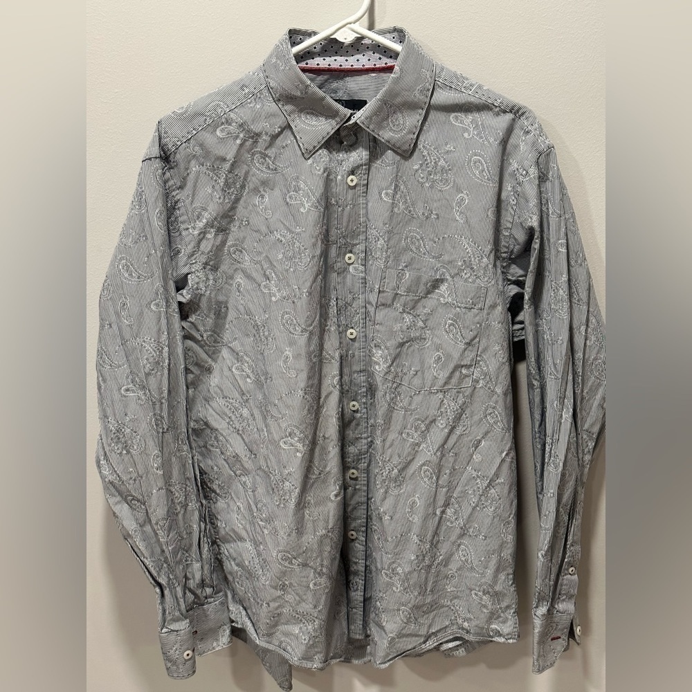 Bugatchi Men’s Button Down Pattern Shirt Size Large